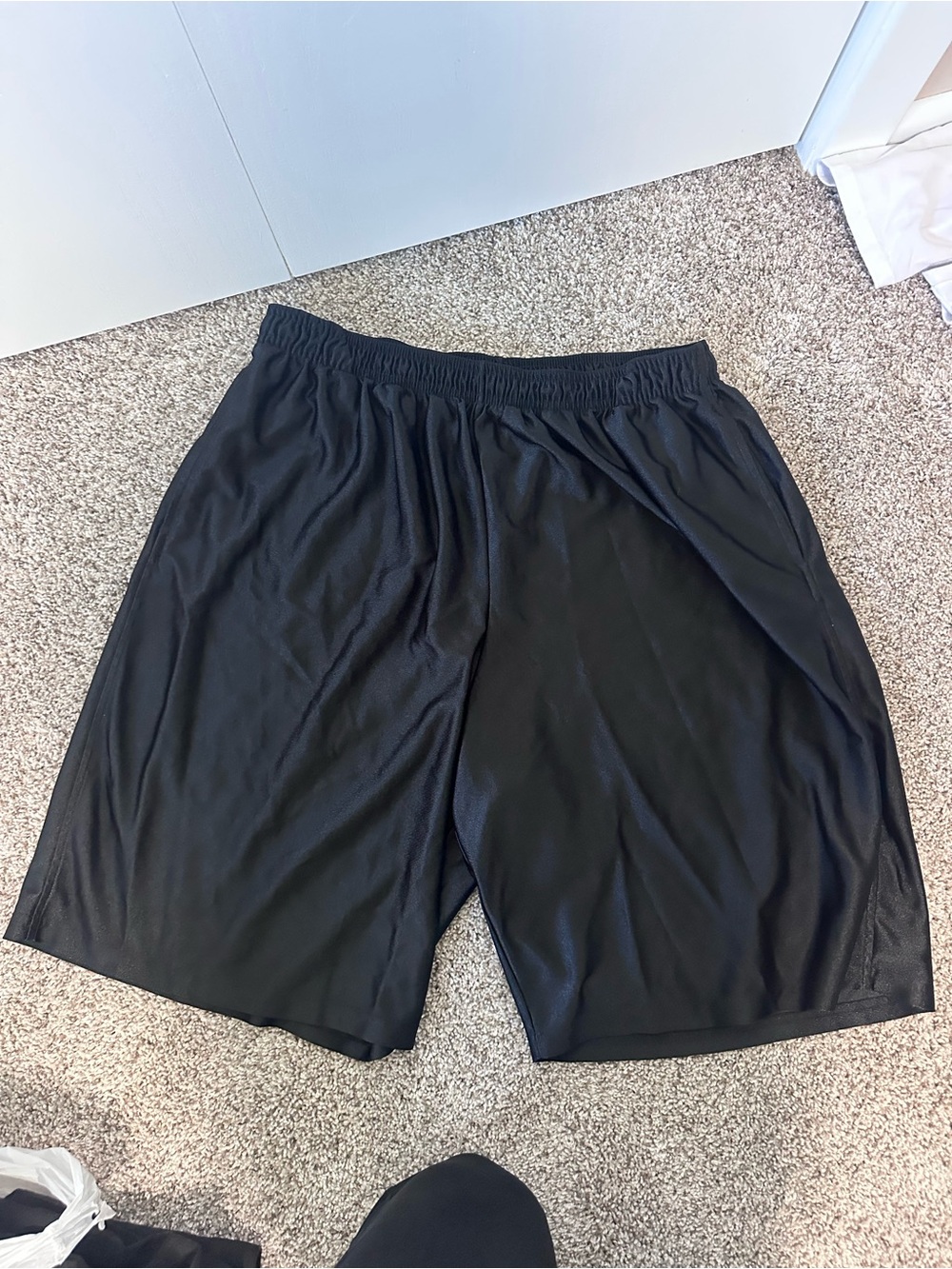 Jerzees Black Athletic Mesh Shorts